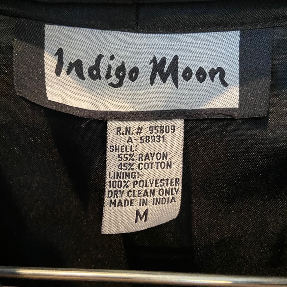 Indigo Moon Boho Patchwork Jacket. Size Medium. - image 5